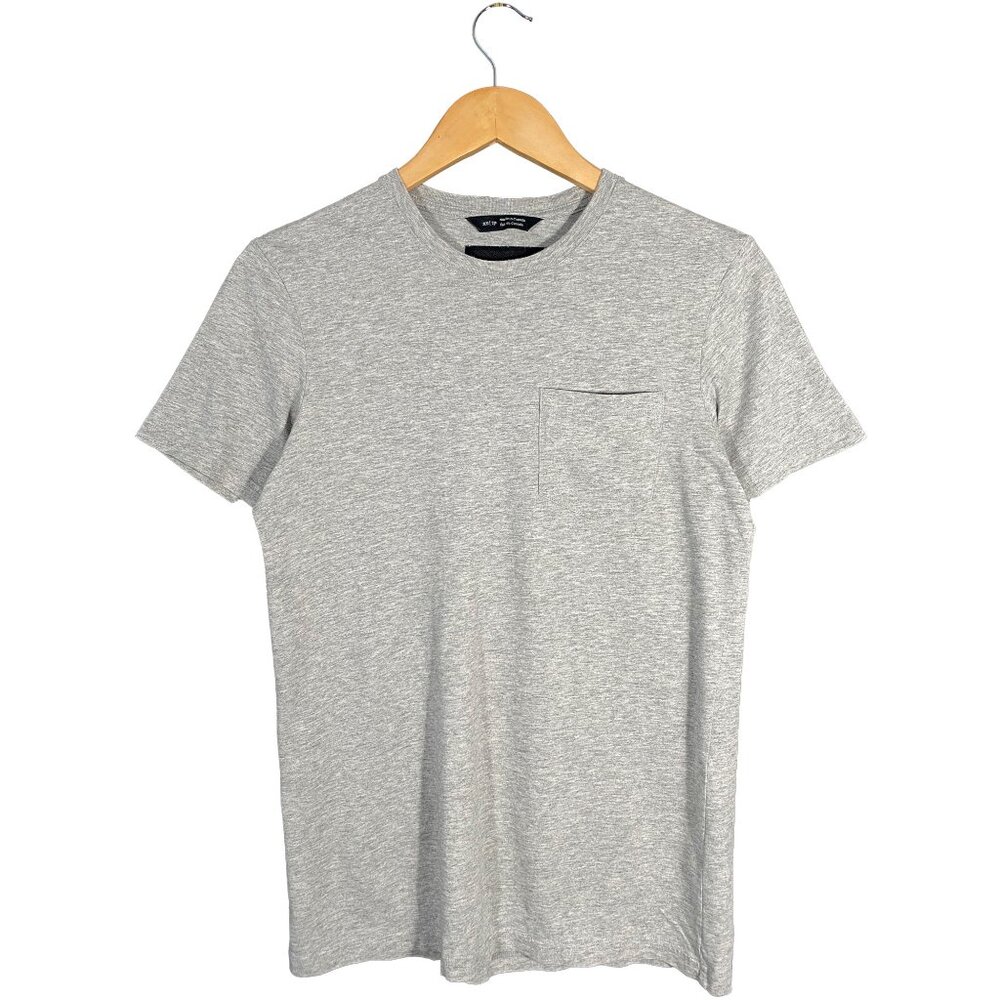 Wings + Horns Classic Pima Cotton Pocket T-shirt Gray men's size XS